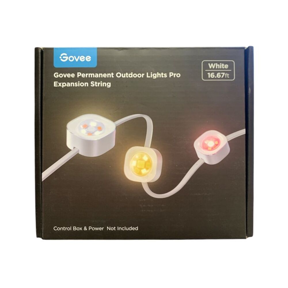 White - Govee Permanent Outdoor Lights Pro Expansion String, 16.67 Ft, For H806